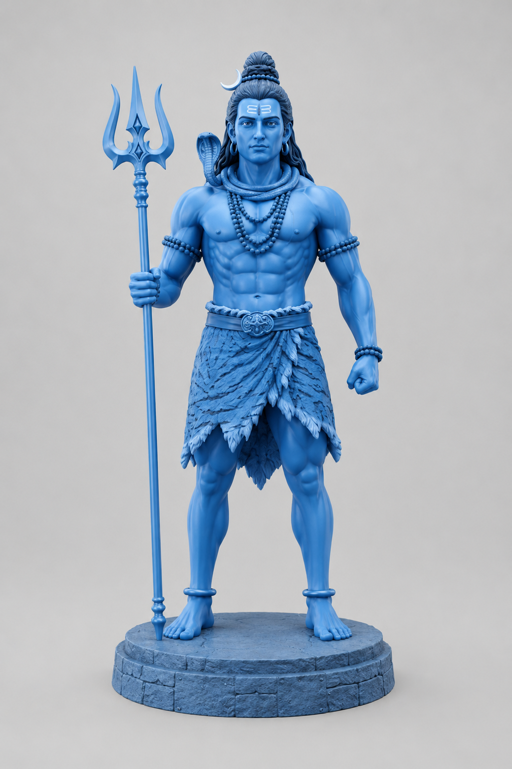 Standing Shiv Ji Blue Color 3D Model (5 Inch)